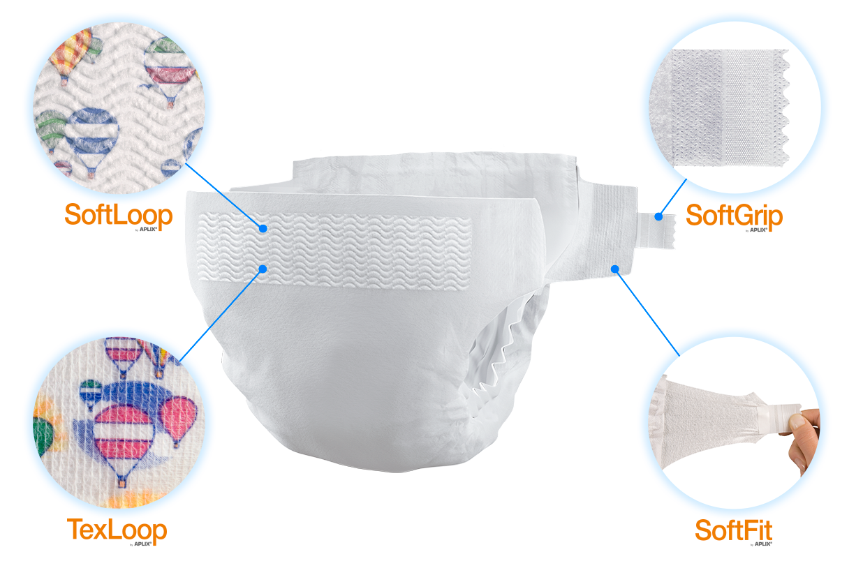 baby diapers aplix