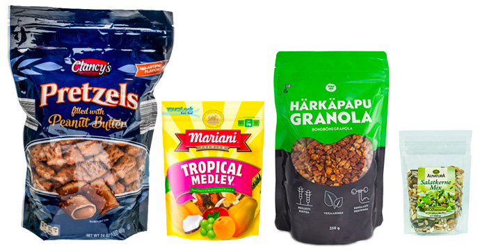 Cereales, snacks y frutos secos y nueces