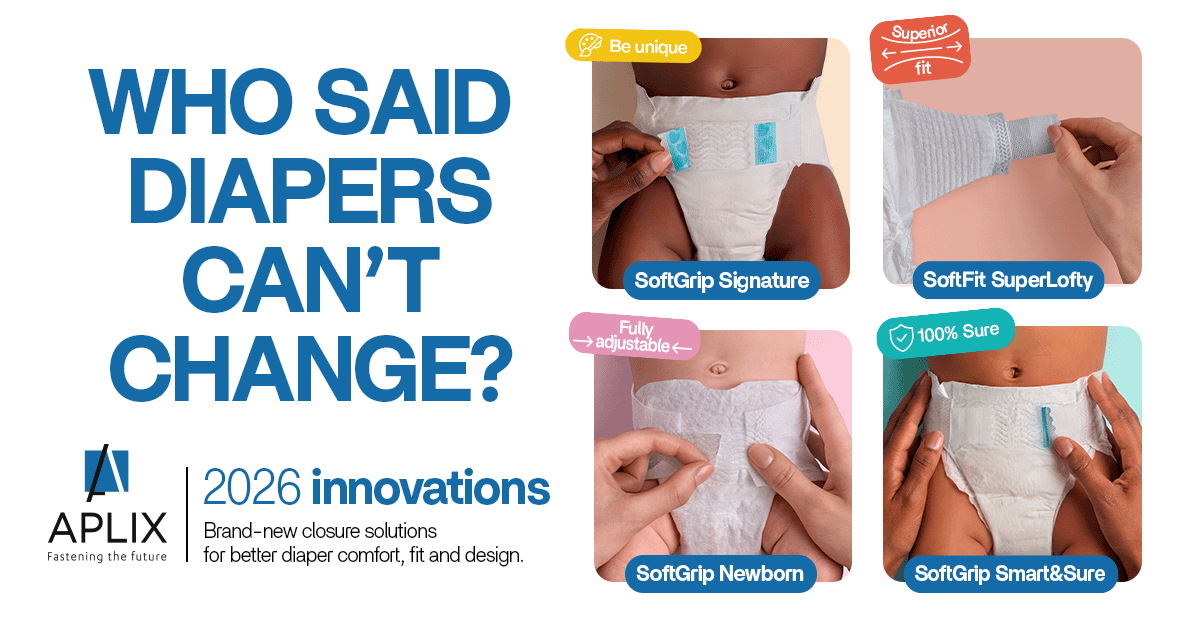 aplix innovative fastening closures for baby diapers