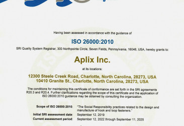 ISO26000 certificate Aplix inc